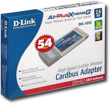 nominelt notifikation cykel Best Buy: D-Link AirPlus Xtreme G 802.11g Wireless Notebook Card DWL-G650