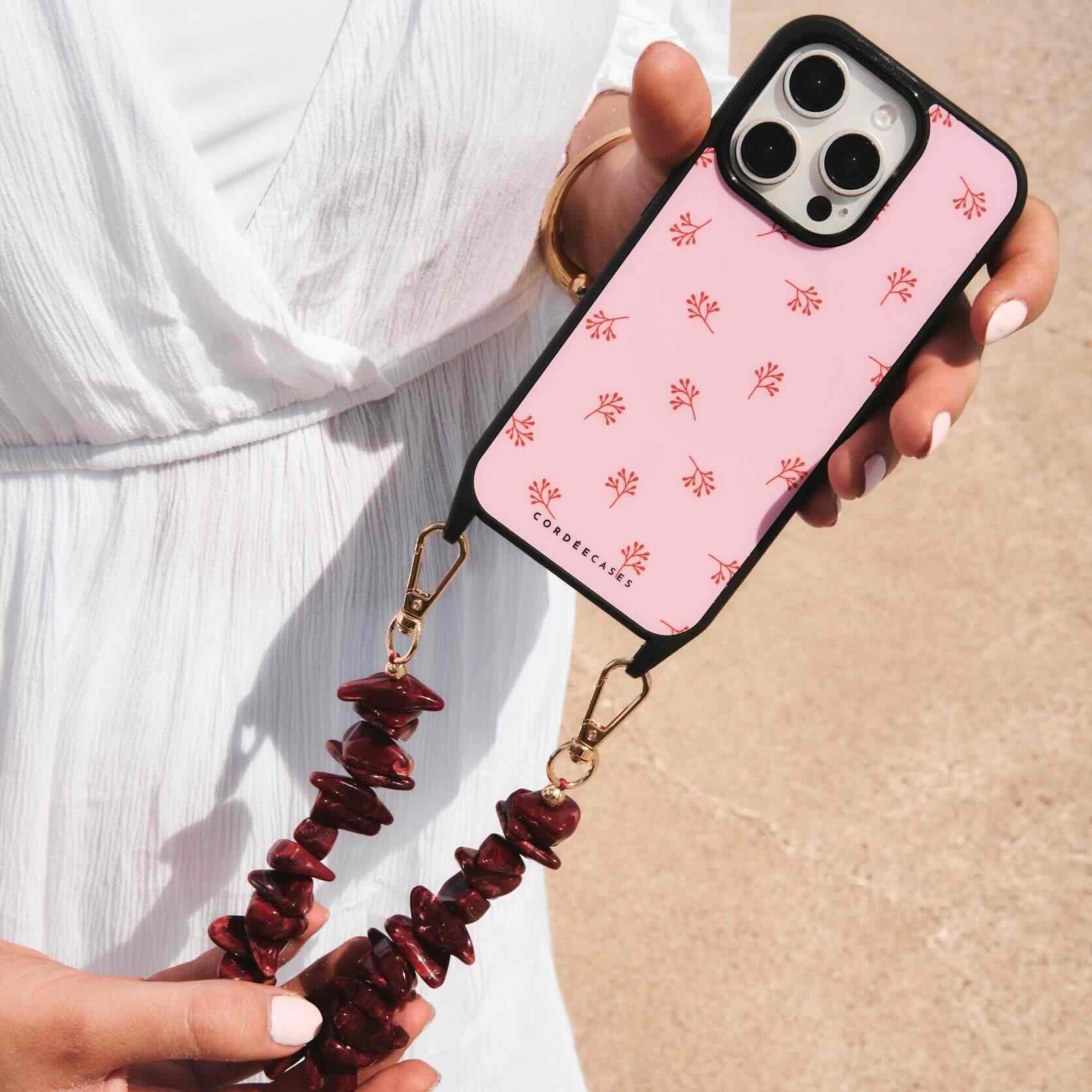 Left. Cordée Cases - Coral Cove Phone Chain Set - Red.