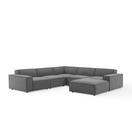 Restore 6-Piece Sectional Sofa by Modway - Brown