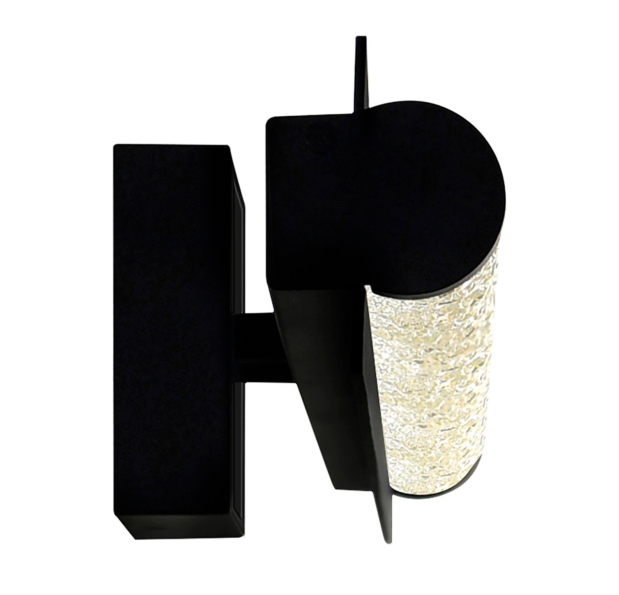 Left. CWI Lighting - Fiji Integrated LED Black Outdoor Wall Light - Black.