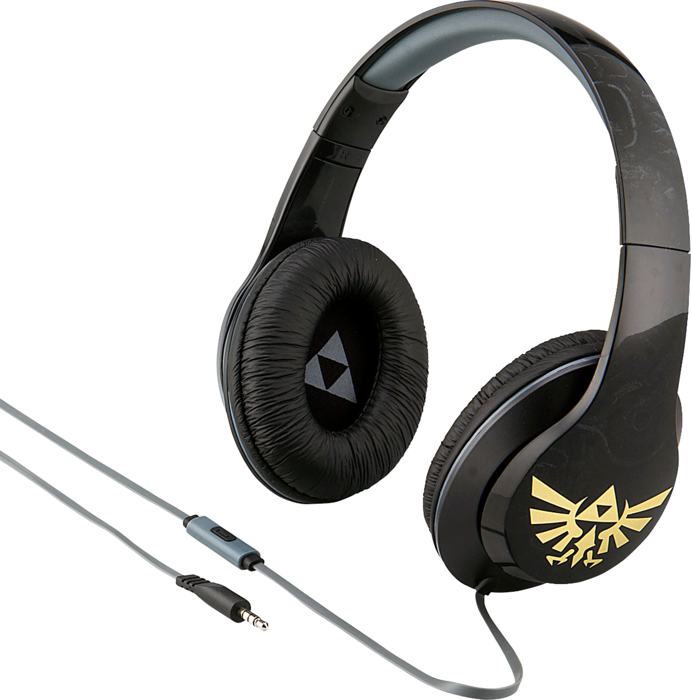 Left View: KIDdesigns - eKids Zelda Co Branded Headphones - Black