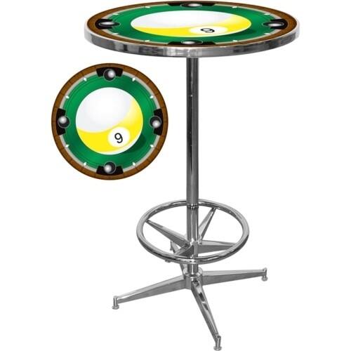 Front Standard. Trademark - 9-Ball Light Pub Table.