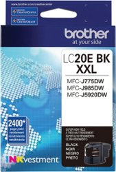 Brother - LC20EBK XXL Super High-Yield Ink Cartridge - Black - Front_Zoom