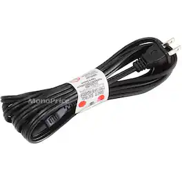 Monoprice - Standard Power Cord - For Notebook, Printer, Charger, Docking Station - 18 Gauge - 15 ft Cord Length - Black
