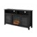 Alt View Zoom 11. Walker Edison - Tall Glass Two Door Soundbar Storage Fireplace TV Stand for Most TVs Up to 65" - Black.