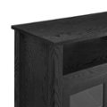Alt View Zoom 1. Walker Edison - Tall Glass Two Door Soundbar Storage Fireplace TV Stand for Most TVs Up to 65" - Black.