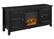 Angle. Walker Edison - 58" Transitional Two Glass Door Fireplace TV Stand for Most TVs up to 65" - Black.