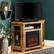 Alt View 11. Walker Edison - Glass Two Door Corner Fireplace TV Stand for Most TVs up to 55" - Barnwood.