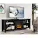 Alt View 2. Walker Edison - 70" Open Storage Fireplace TV Stand for Most TVs Up to 80" - Black.