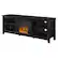 Left. Walker Edison - 70" Open Storage Fireplace TV Stand for Most TVs Up to 80" - Black.