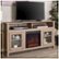 Alt View Zoom 18. Walker Edison - Tall Glass Two Door Soundbar Storage Fireplace TV Stand for Most TVs Up to 65" - Driftwood.