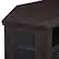 Alt View Zoom 1. Walker Edison - Glass Two Door Corner Fireplace TV Stand for Most TVs up to 55" - Espresso.