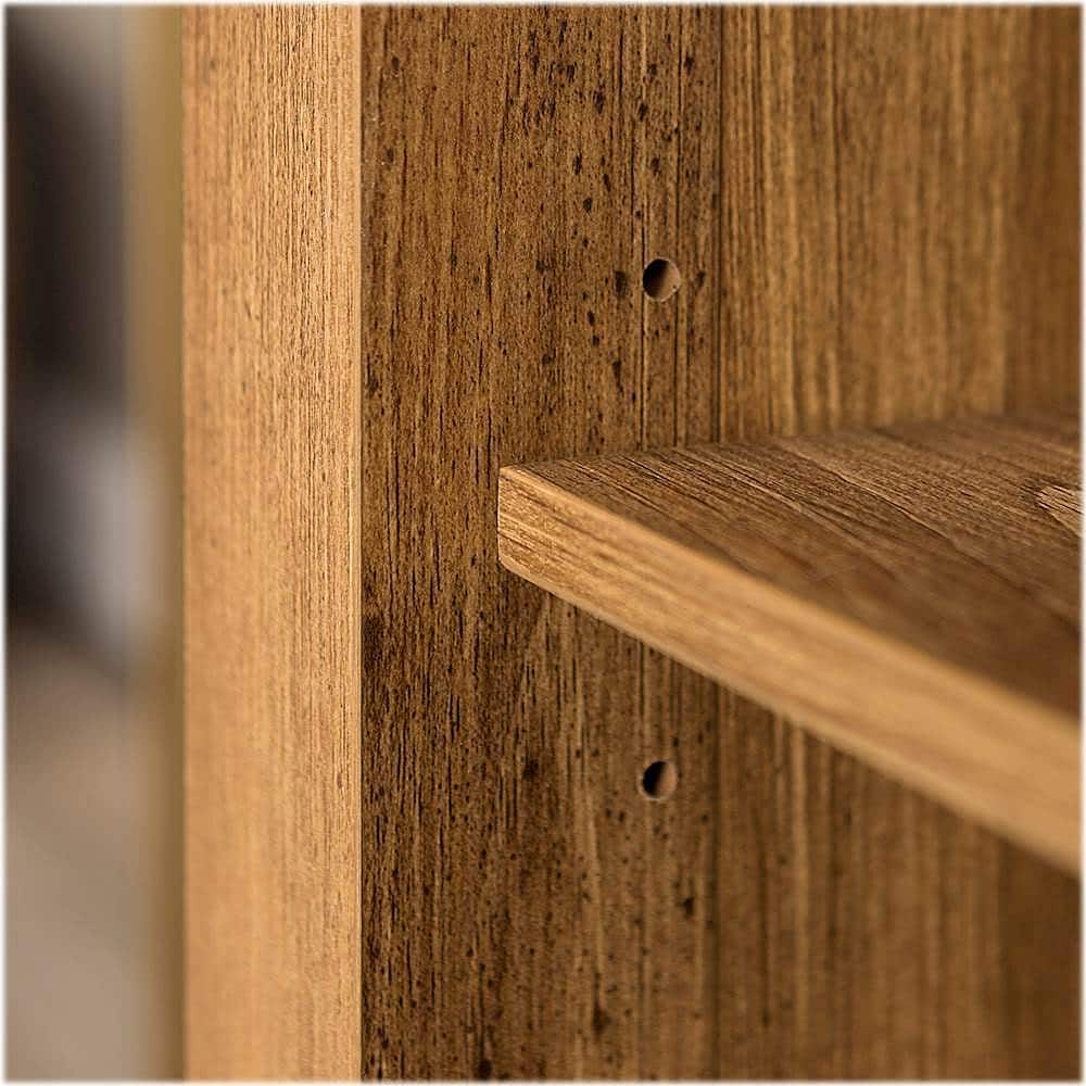 Alt View 13. Walker Edison - Modern 70" Open 6 Cubby Storage TV Stand for TVs up to 80" - Barnwood.