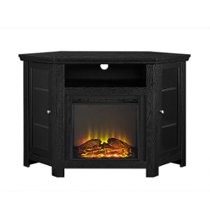 Walker Edison Wood Fireplace Corner TV Cabinet for Most ...