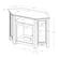 Alt View 13. Walker Edison - Glass Two Door Corner Fireplace TV Stand for Most TVs up to 55" - Black.