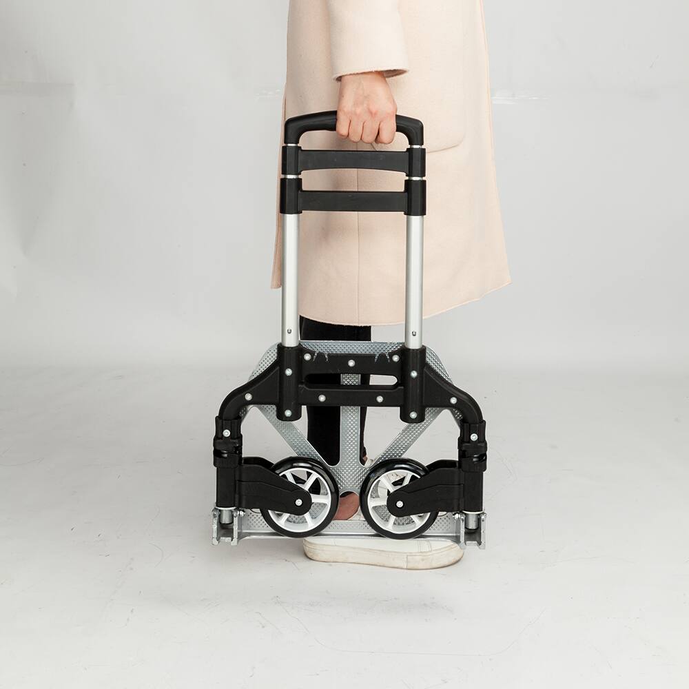 Alt View 1. Winado - Folding Hand Truck Aluminum Portable Folding Hand Cart 165lbs Capacity Hand Cart and Dolly for Home, Office, Travel Use - Black.
