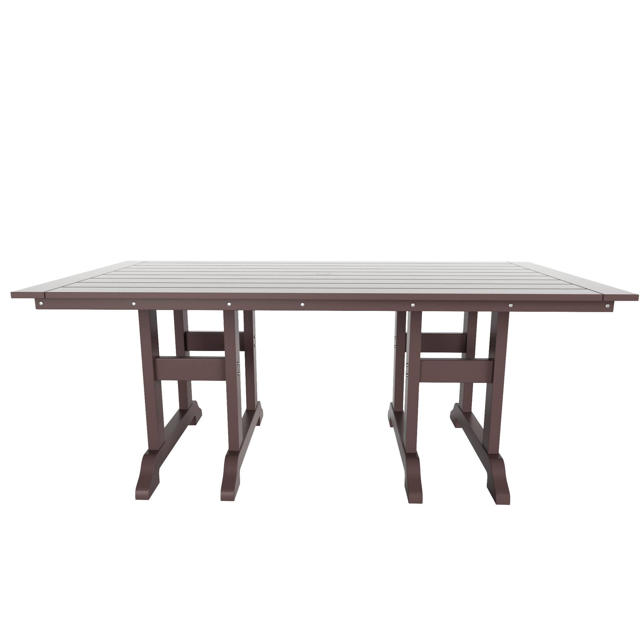 Left. WestinTrends - WestinTrends Malibu 71" Outdoor Patio Dining Table - Dark Brown.