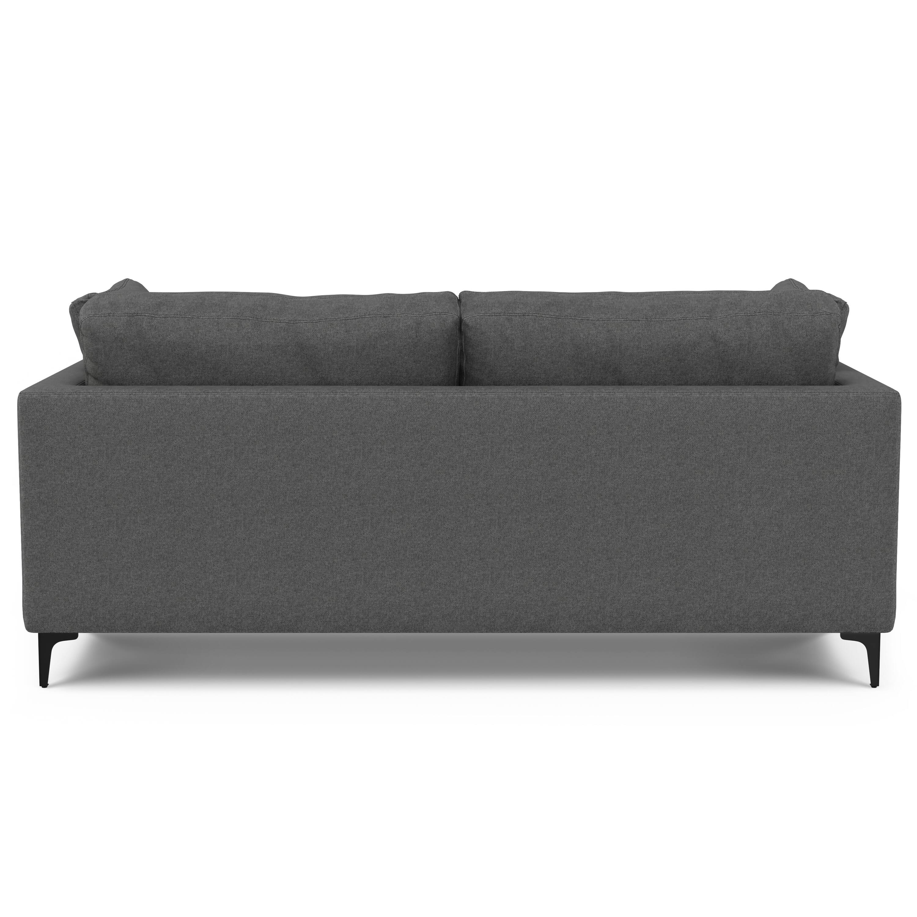 Back. Simpli Home - Ava 76-inch Sofa and Ottoman Set in Tightly Woven Performance Fabric - Pebble Grey.