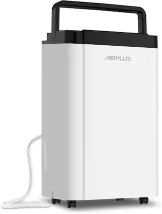 Front. Airplus - 4500 Sq. Ft 48 Pints Dehumidifier with Drain Hose Intelligent Humidistat for Bathroom - White.
