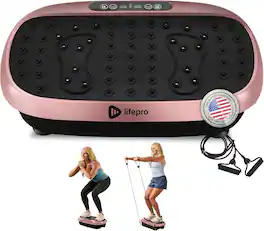 LifePro - HexaPlate Lite Vibration Plate – Compact Whole Body Exercise Machine for Toning & Recovery - Rose Gold