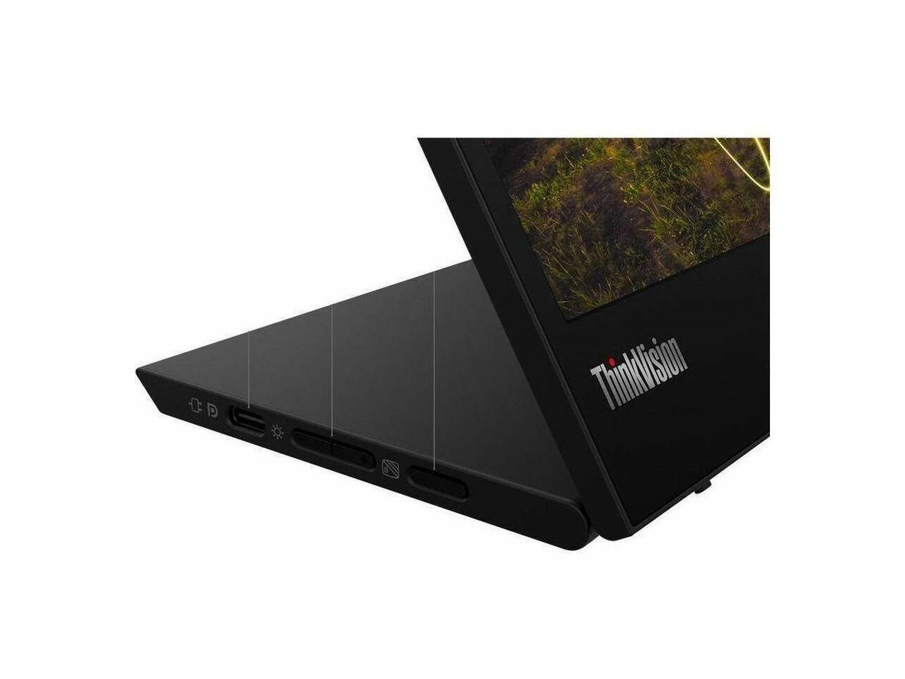 Alt View 2. Lenovo - Lenovo ThinkVision M15 16" Full HD IPS Monitor - USB-C - 62CAUAR1UZ - black.
