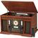Front. Victrola - Aviator 8-in-1 Bluetooth Stereo Audio System - Mahogany.