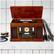 Alt View 14. Victrola - Aviator 8-in-1 Bluetooth Stereo Audio System - Mahogany.