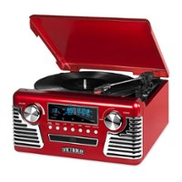 Victrola - 50's Bluetooth Stereo Audio System - Red - Front_Zoom