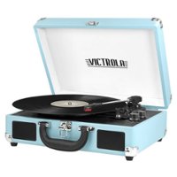 Victrola - Bluetooth Stereo Turntable - Turquoise - Front_Zoom