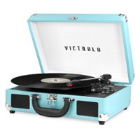 Victrola - Bluetooth Stereo Turntable - Turquoise - Front_Zoom