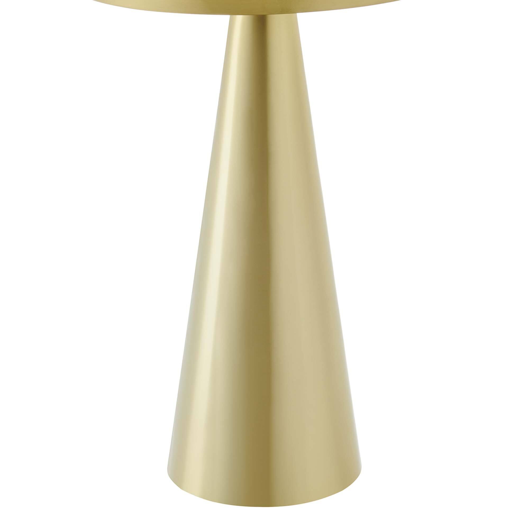 Alt View 6. Modway - Maren Round Side Table by Modway - Brass.