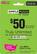 Front. Simple Mobile - $50 Prepaid Airtime Card.