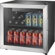 Insignia - 48-Can Beverage Cooler - Stainless steel/black - Angle