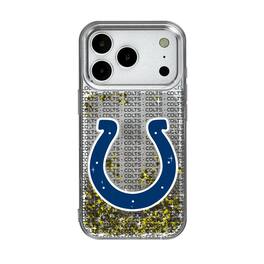 Keyscaper - NFL - Indianapolis Colts iPhone Text Backdrop Design Glitter Case - 15 - Multicolor