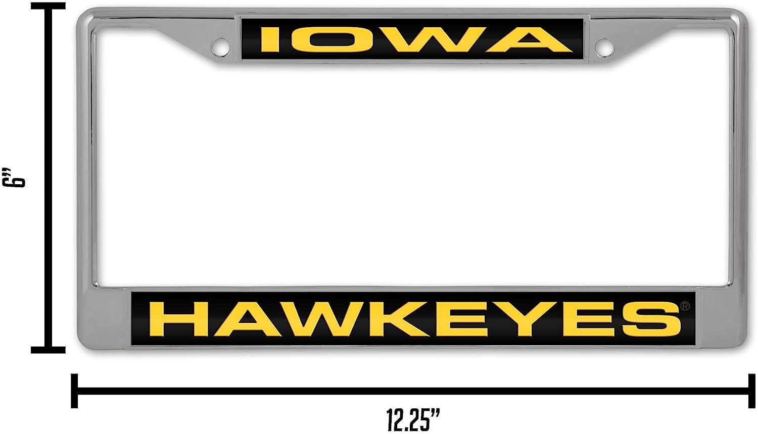 IOWA  
HAWKEYES  

6"  
12.25"