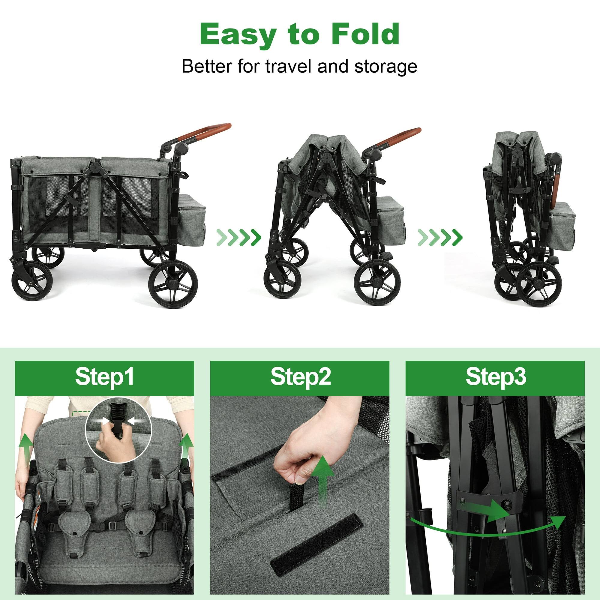 Easy to Fold  
Better for travel and storage  

Step1  
Step2  
Step3