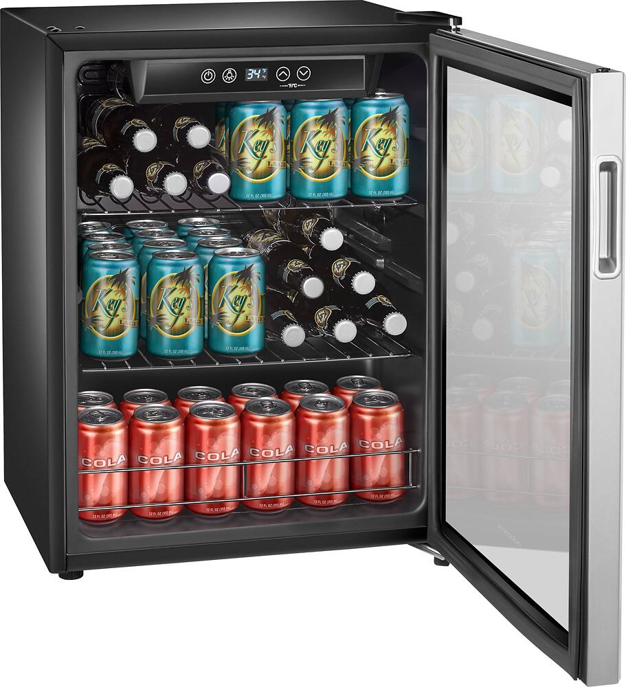 Best Buy: Insignia™ 78-Can Beverage Cooler Stainless steel/Silver 