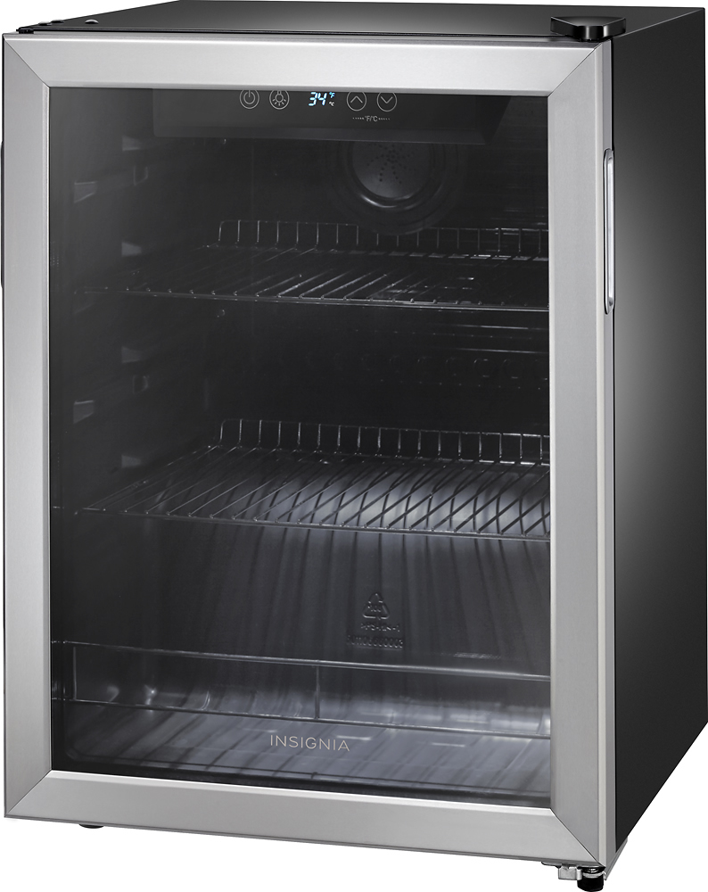 Best Buy: Insignia™ 78-Can Beverage Cooler Stainless steel/Silver 