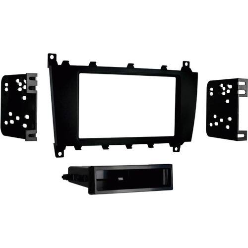 Front. Metra - Dash Kit for Select 2005-2012 Mercedes-Benz C Class G DIN - Matte Black.