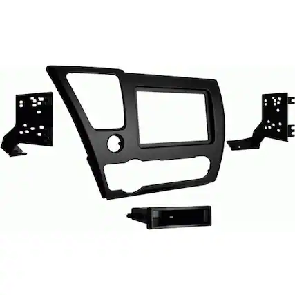 Front. Metra - Dash Kit for Select 2013-2015 Honda Civic DIN - Black.