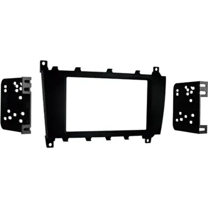 Front. Metra - Dash Kit for Select 2005-2012 Mercedes-Benz C Class G DDIN - Matte Black.