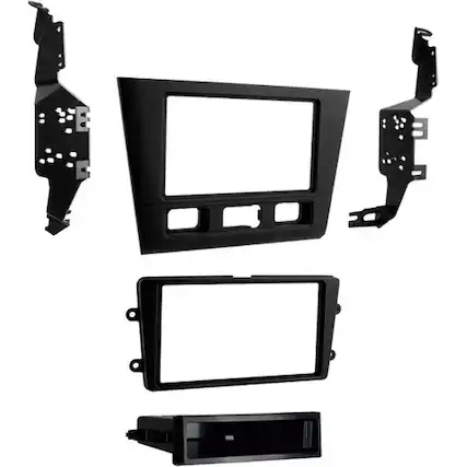 Front. Metra - Dash Kit for Select 1996-2004 Acura RL DIN DDIN - Matte Black.