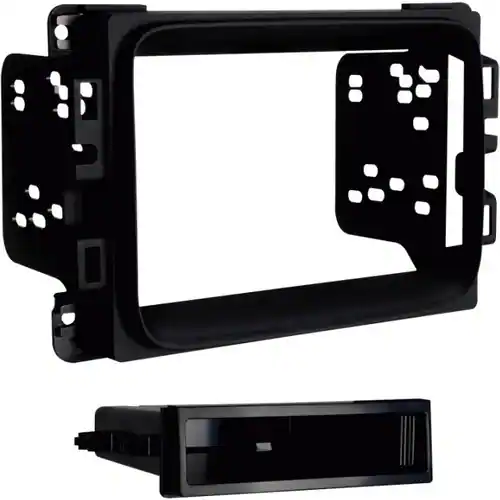 Front. Metra - Dash Kit for Select 2013-2023 Ram 1500 2500/3500 1500 DIN - Matte Black.