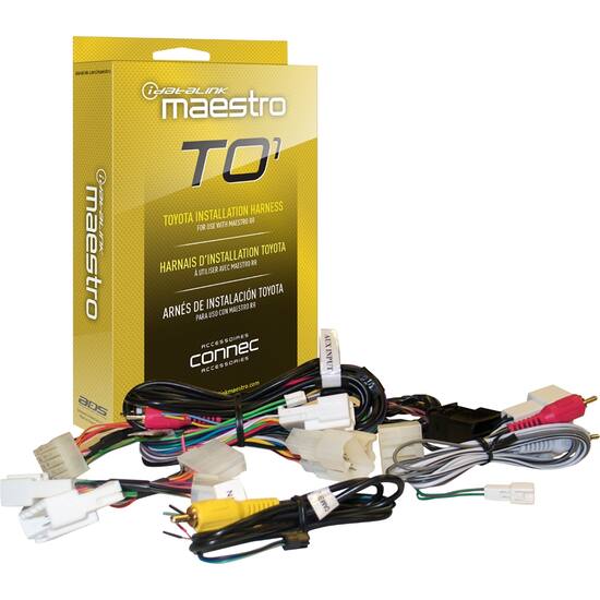 Maestro Plug And Play Installation Harness For Toyota And Scion Vehicles Black
