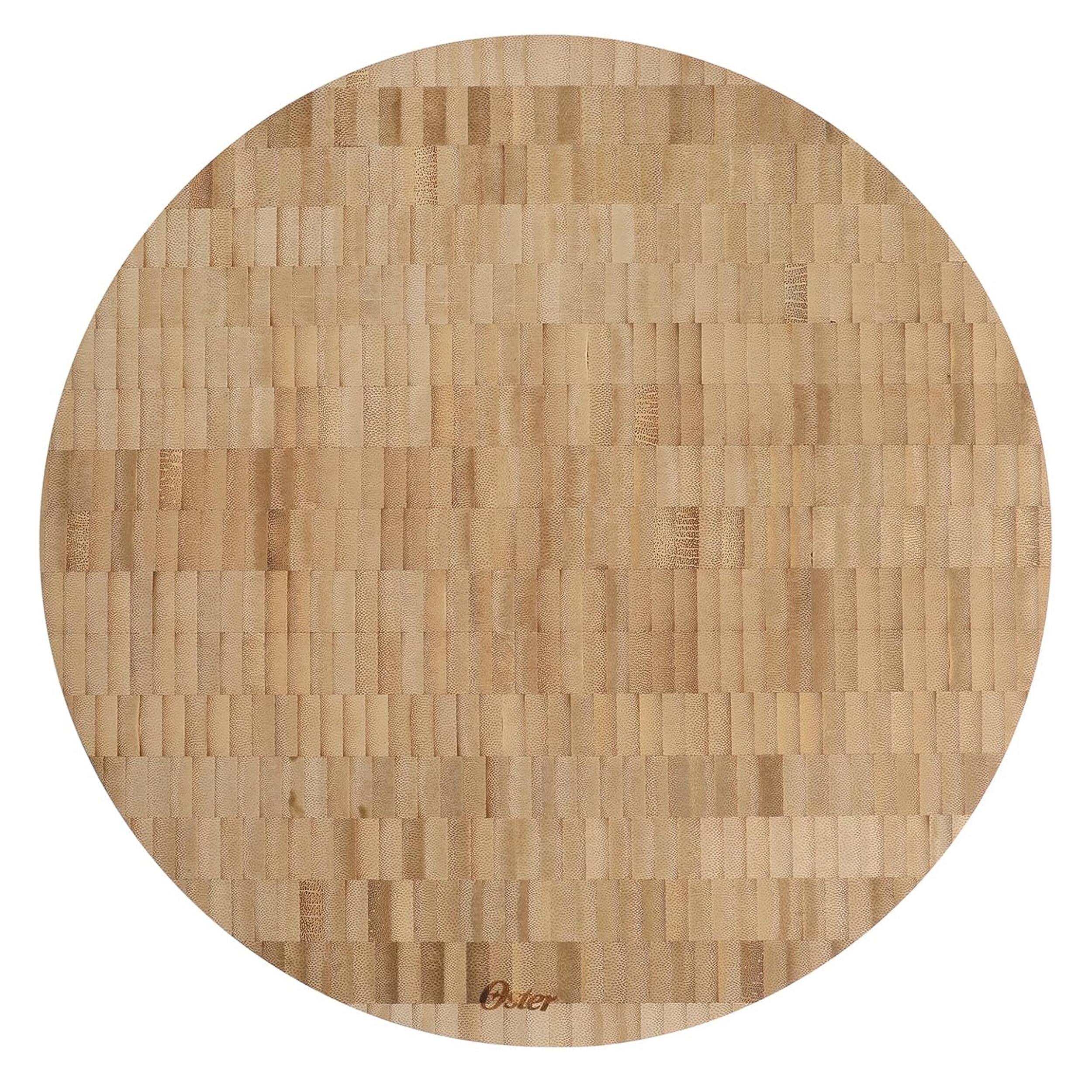 Alt View 1. Oster - Oster Capeheart 14 Inch Round End-Grain Bamboo Cutting Board.