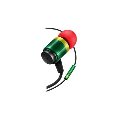 GOgroove - AudiOHM RNF In-Ear Headphones - Rasta - Larger Front