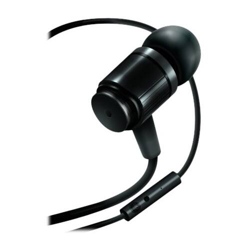 Front. GOgroove - AudiOHM RNF In-Ear Headphones - Black.