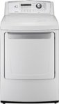 Front. LG - 7.3 Cu. Ft. 8-Cycle Electric Dryer - White.