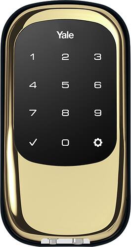 Yale - T1L Z-Wave Touchscreen Deadbolt Replacement Smart Lock-Front_Standard 