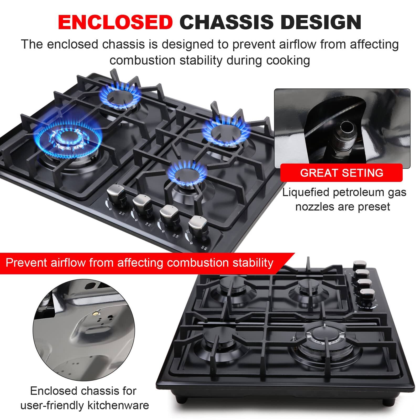**ENCLOSED CHASSIS DESIGN**

The enclosed chassis is designed to prevent airflow from affecting combustion stability during cooking.

- **Prevent airflow from affecting combustion stability**

- **GREAT SETTING**
  - Liquefied petroleum gas nozzles are preset

- Enclosed chassis for user-friendly kitchenware